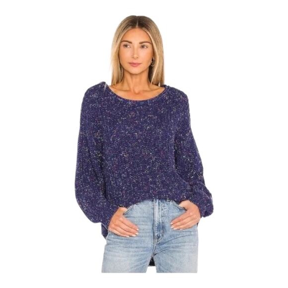 Free People Neon Lights Pullover Sweater Midnight Aura Combo Small - Picture 1 of 13